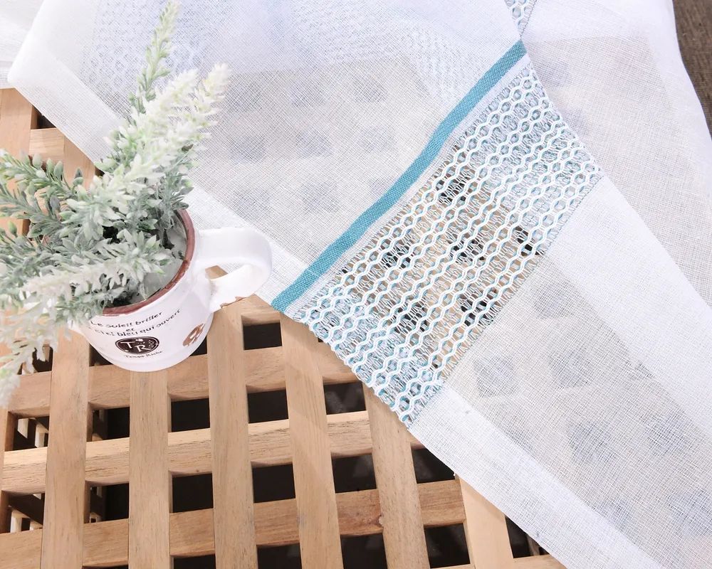12 Foulola News: 2029# Series Jacquard Stripe Style Linen Sheer manufacture