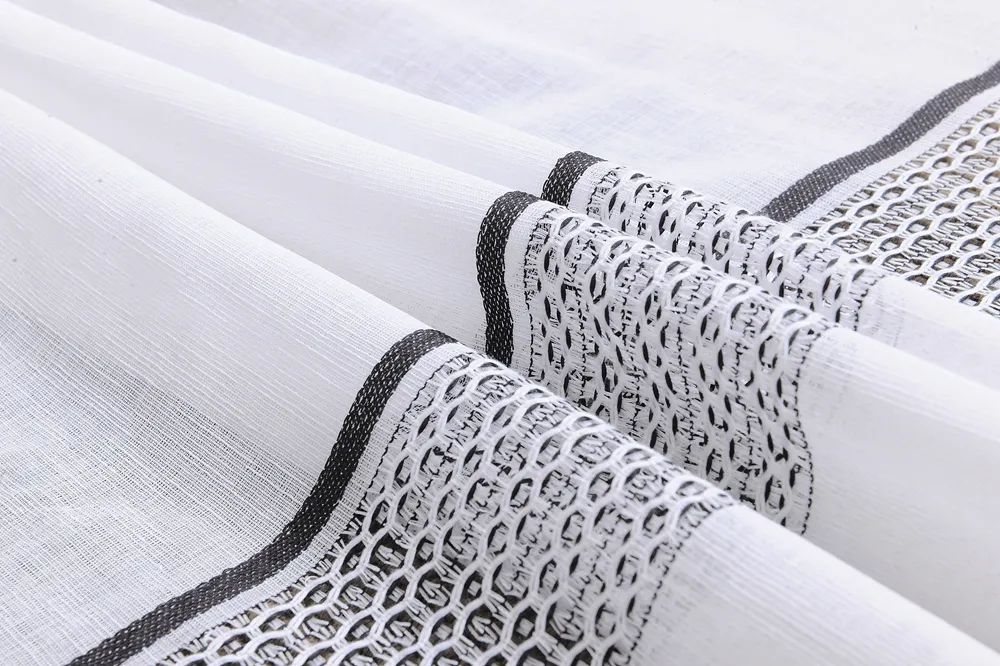 41 Foulola News: 2029# Series Jacquard Stripe Style Linen Sheer supplier