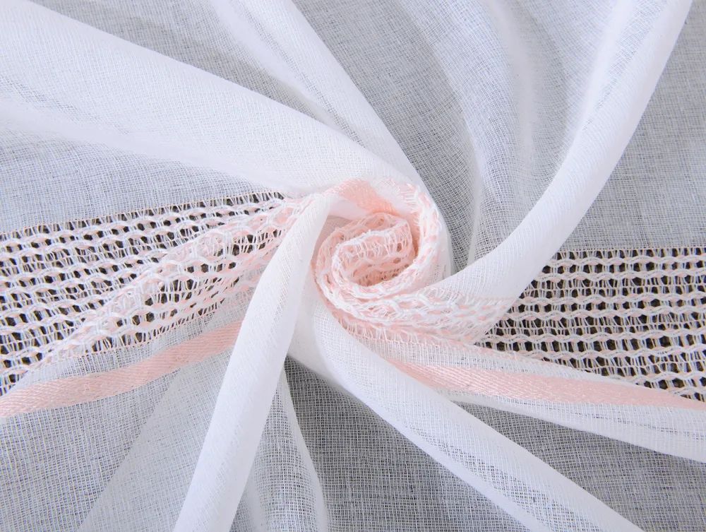 52 Foulola News: 2029# Series Jacquard Stripe Style Linen Sheer factory