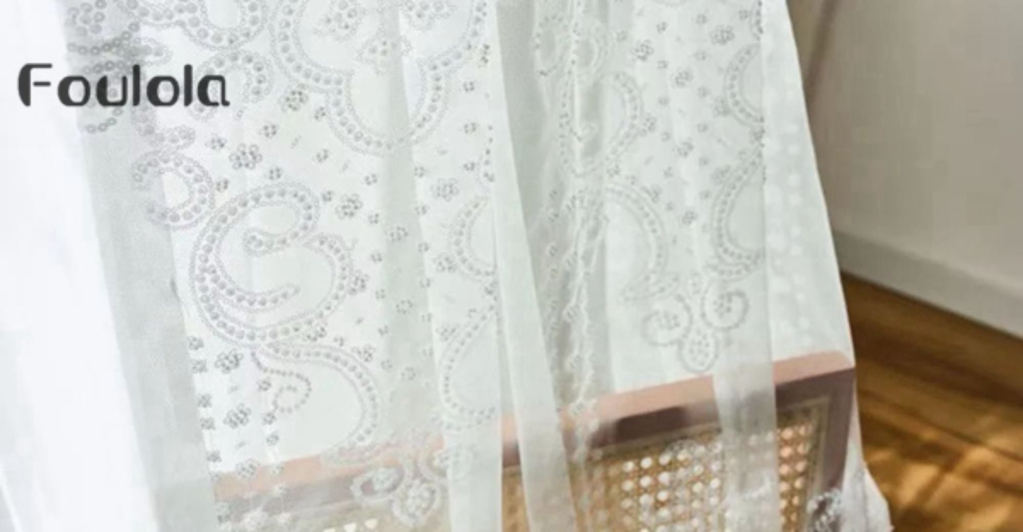 Foulola News:GDBLK/JLZZ/JSNH/QCZC/QJBM/YPMLM#Embroidery Sheers