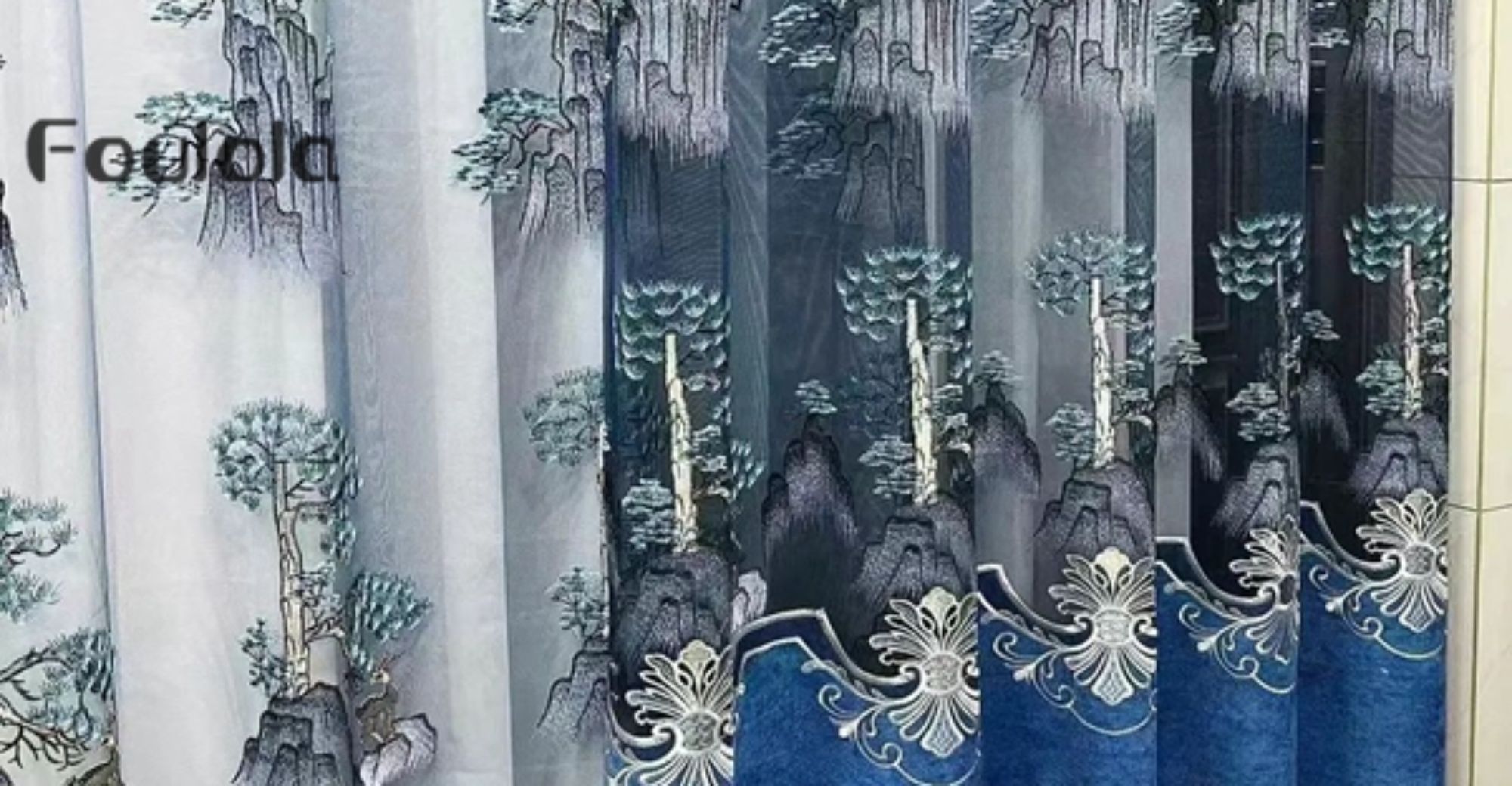 Foulola News：801-5/801-6/801-7/801-8/801-10# Luxury Embroidery Curtain Series
