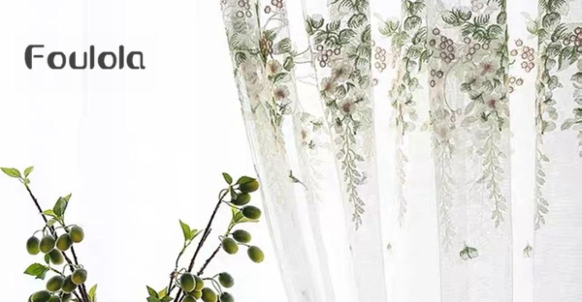 Foulola News: Embroidery Sheer Curtain :TM#/LT#/WHYZ#