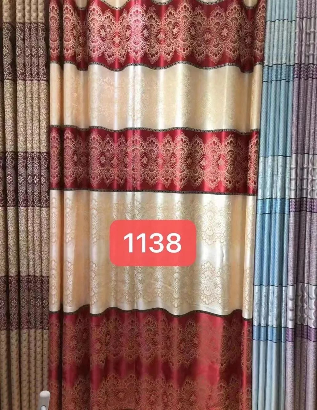 Foulola News: Cheap Jacquard Curtain Fabric. Width 280cm, details