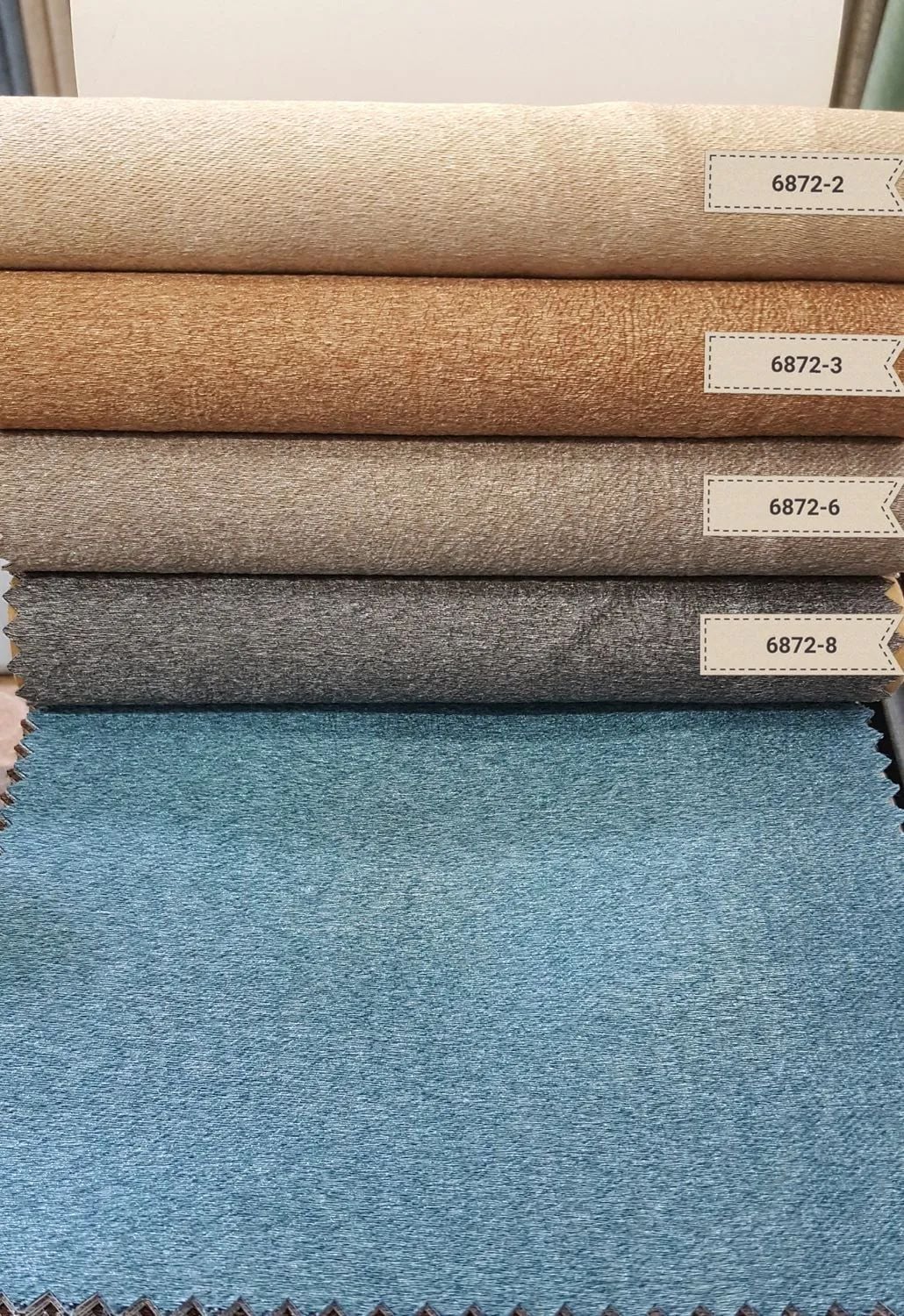 136 Foulola News: 2.8m DY/34# Series, Embossed Linen Style Blackout factory