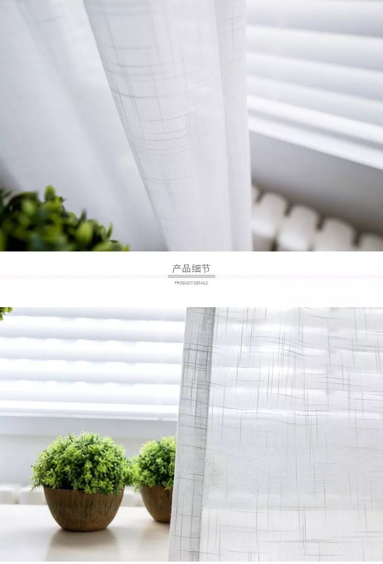 17 Foulola News: SZMS# Series, Cotton/ Polyester Sheer Curtain factory