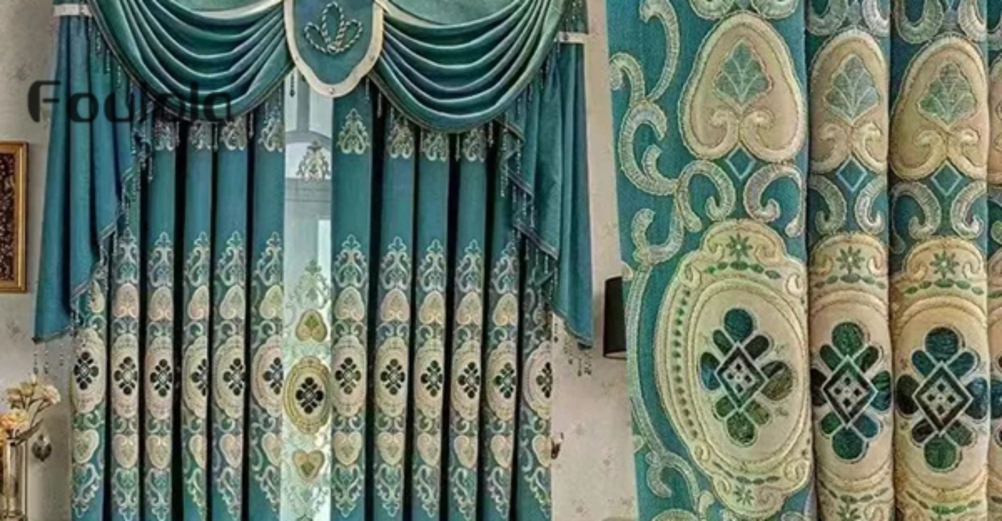 Foulola News: Luxury Embroidery Curtain 801-9/801-11/801-12 Luxury Embroidery Curtain  Embroidery  Fabric&Sheer