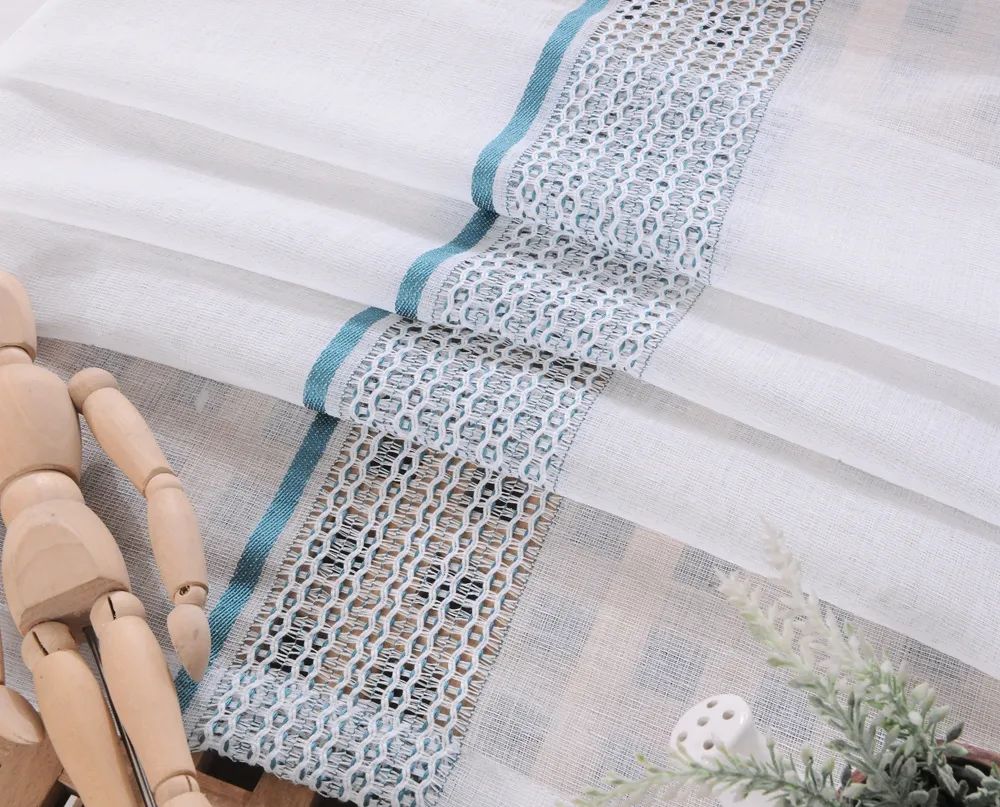 15 Foulola News: 2029# Series Jacquard Stripe Style Linen Sheer manufacture