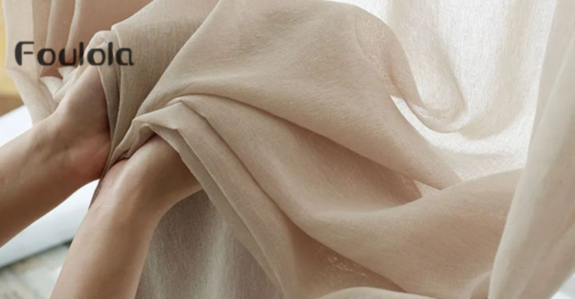 Foulola News: DLM Linen Sheer Curtain,6 colors, 3.0m Width