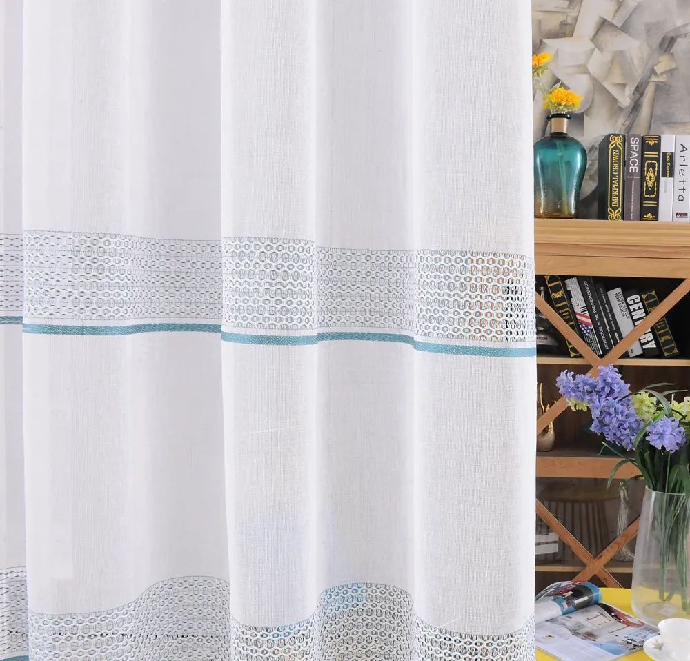 20 Foulola News: 2029# Series Jacquard Stripe Style Linen Sheer factory