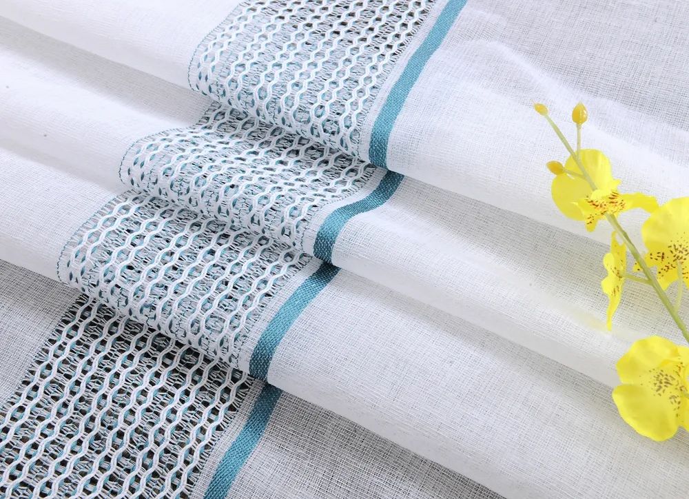 14 Foulola News: 2029# Series Jacquard Stripe Style Linen Sheer supplier