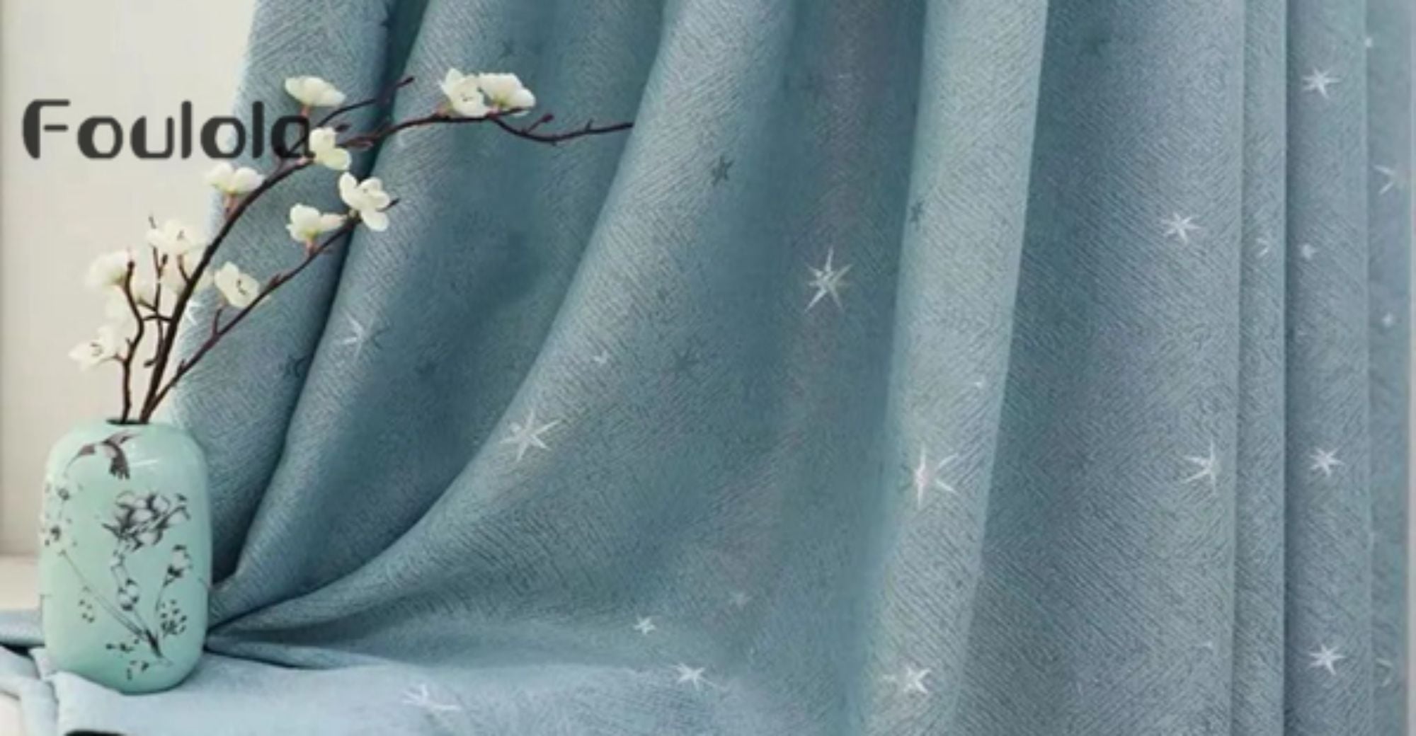 Foulola: Linen Style Polyester Brushed Jacquard Curtain