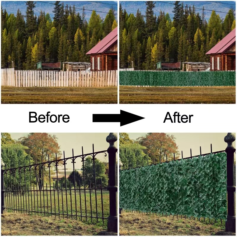 MCG Simulated Green Leaf Privacy Fence Artificial Boxwood Plastic Fabric Plant Wall with Hedge Enhancing Outdoor Space Greenery factory