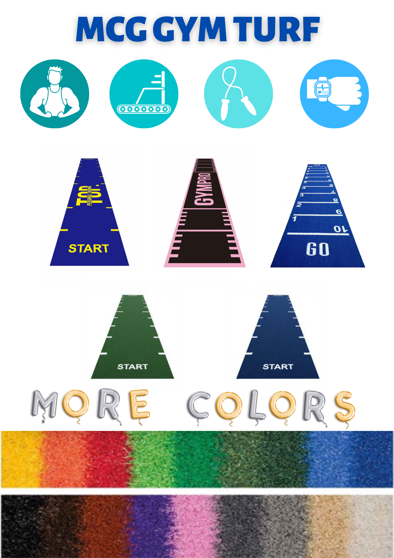 logo Customized Gym Sled Flooring Sled Track Sports Artificial Grass Gym Floor Mat details