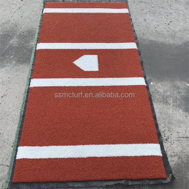MCG Green Grass 15mm Pile Height 5mm PU Pitching Mat supplier