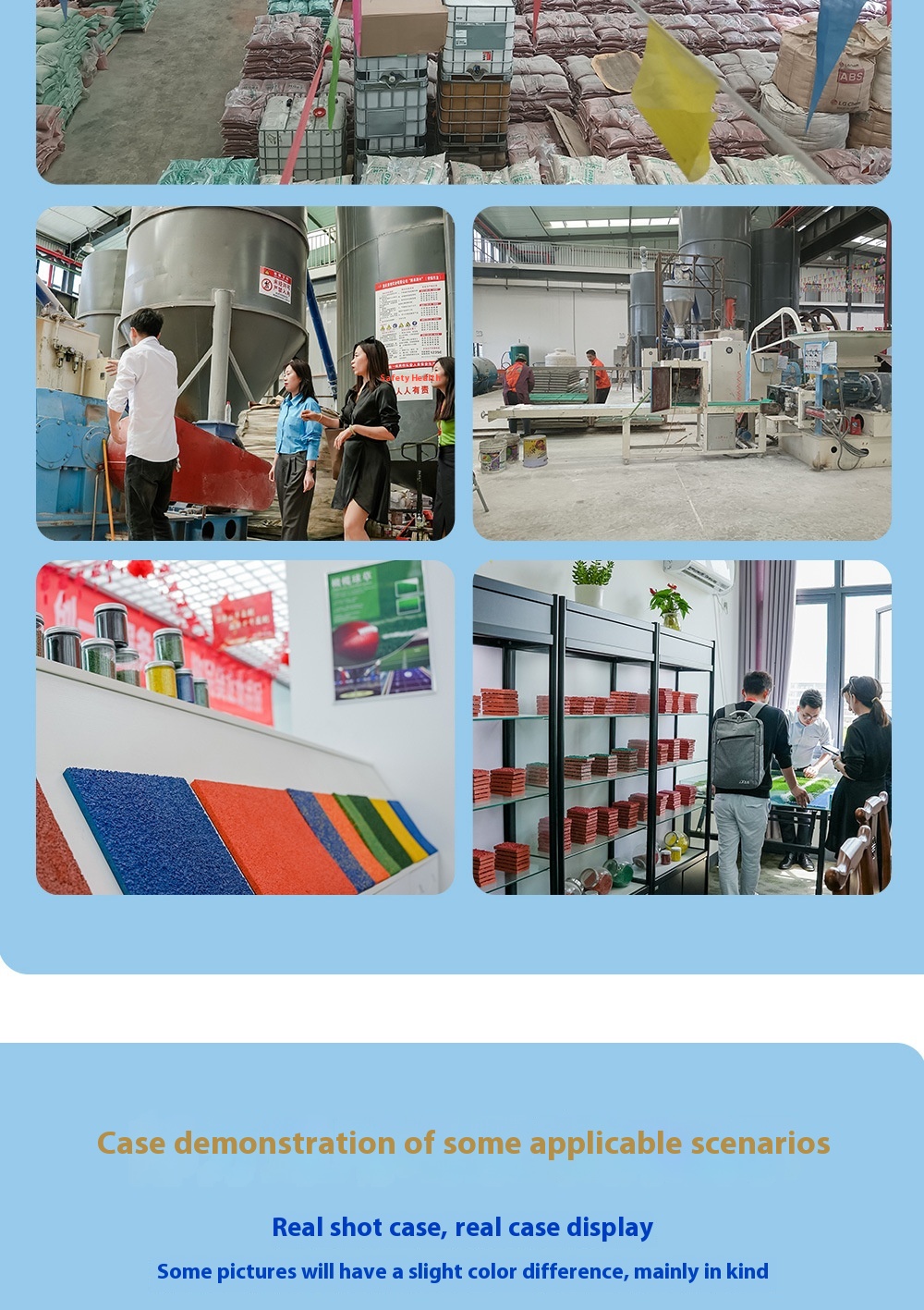 Epdm Colorful Rubber Granules Molding Plastic Track for School Sports Field Park Powder Infill Usage details