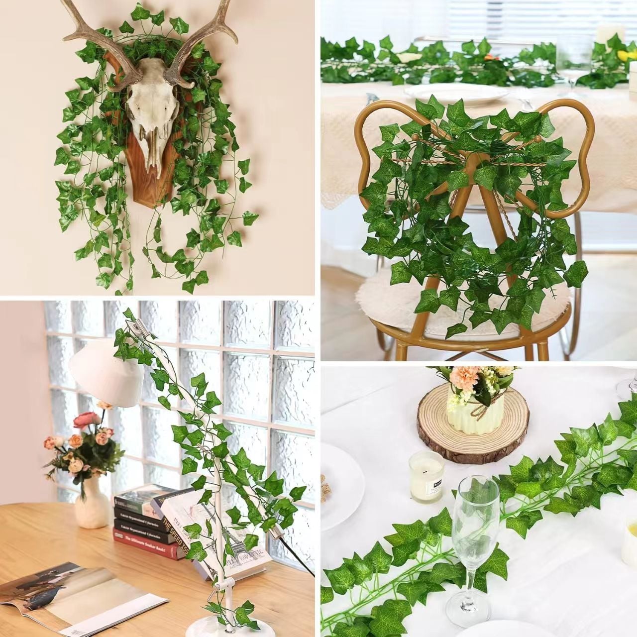 MCG Modern UV Certified Artificial Plant Novelty Metal Plastic Fabric Wall Design Simulated Ivy for Restaurants and Weddings manufacture