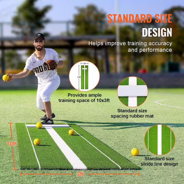 MCG Baseball Hitting Mat Hitting Practice Aids Essential Equipment for Enhancing Batsman's Technique details