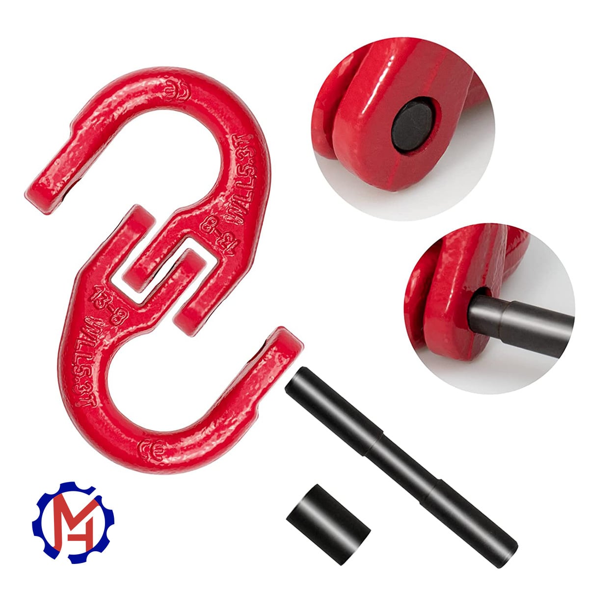 New Double Loop Shackle Crane Butterfly Chain Clasp Lifting Clasp Double Ring Clasp Hook Unloading Buckle details
