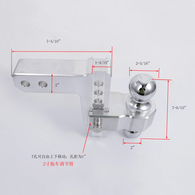 Solid 2-Inch Drop Hitch with Tri-Ball Receiver Heavy Duty 6-Inch Drop for Trucks Steel Ball Mount with Trailer Hitch Lock supplier