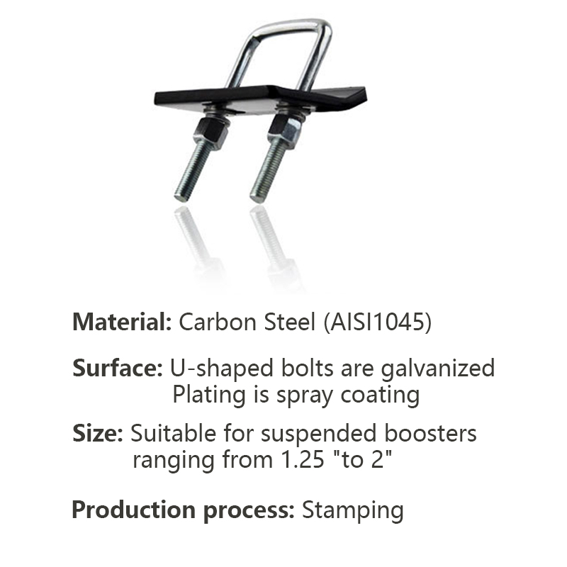 Heavy Duty Steel Trailer Hitches Tightener Anti-Rattle Stabilizer Hitch Cover Tow Hook Compatible 2\" Hitches Carbon Steel details
