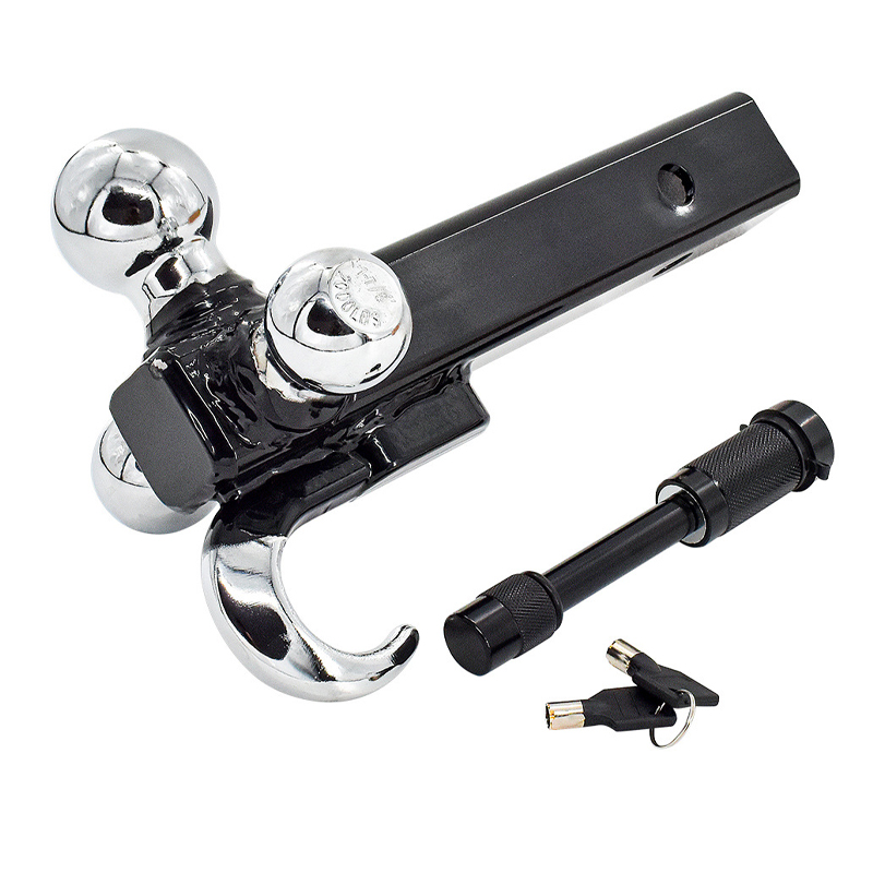 Forging Hollow Adjustable Heavy Duty Aluminum Trailer Tow Drop Hitch Three Ball Mount for Trailer Parts & Accessories factory