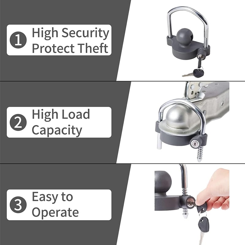 Trailer Coupler Lock Universal Adjustable Steel Trailer Hitch Lock manufacture