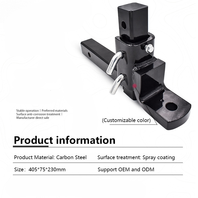 Adjustable 2\" Steel Ball Mount for Trailers New Condition Carton Drop Hitch Tow Towing System Trailer Accessories Connector factory