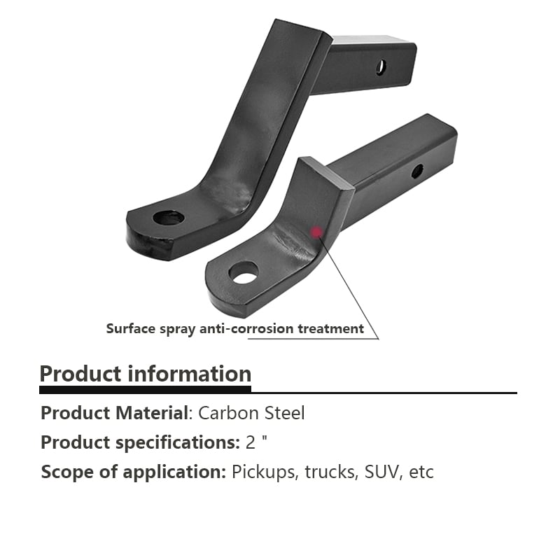 New 2-Inch Steel Receiver Ball Mount Hook Trailer Suspension Accessory for Marine RV Towing Used with RV and Marine Vehicles details