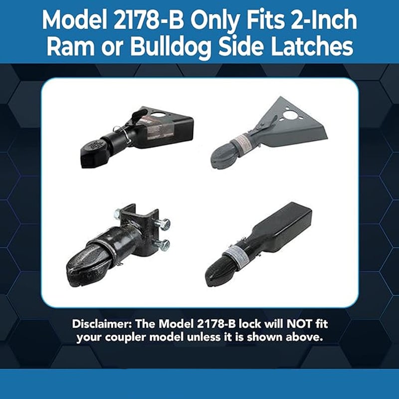 Heavy Duty Trailer Lock Trailer Coupling Lock Kit Fits 2.5-Inch Couplers Secures Safety Chains supplier
