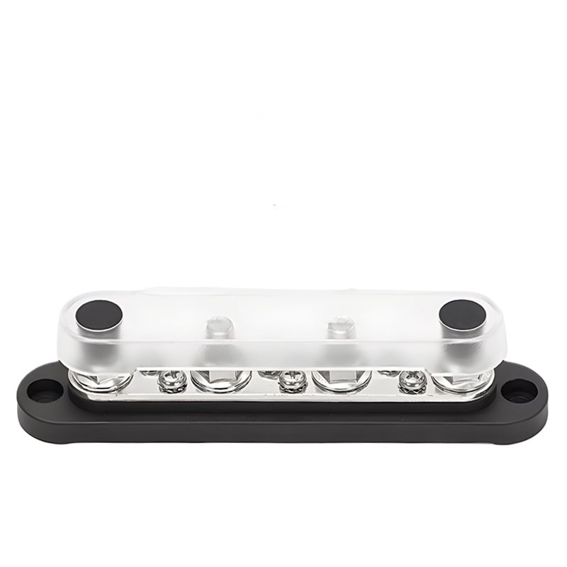 Heavy Duty 120A Busbar with Power Block 4X M8 Posts 6X #8 Screw Terminal Electric Motor Terminal Block with Cover Universal Part details