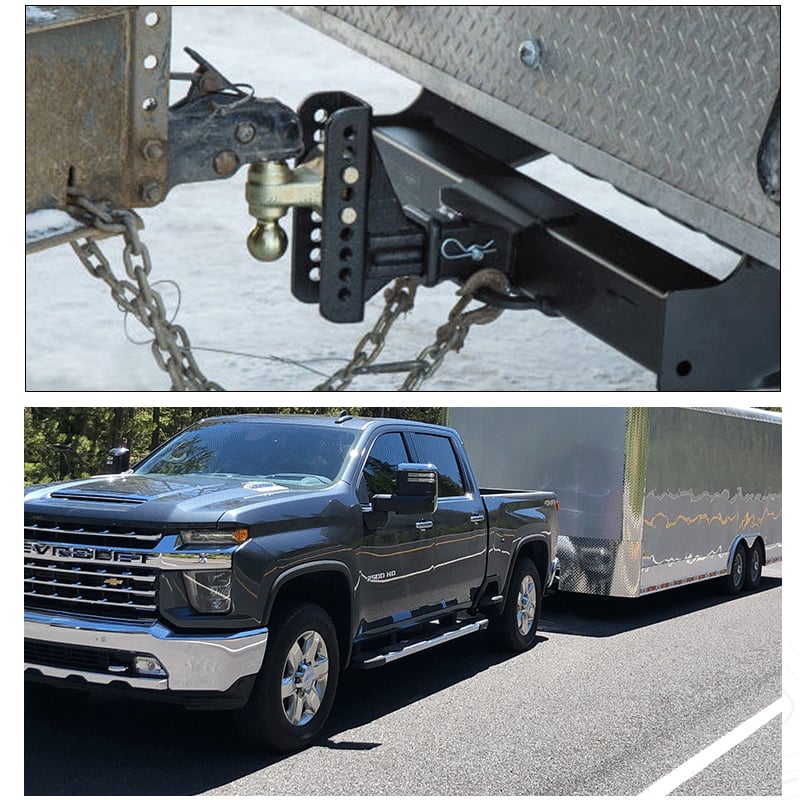 Adjustable Trailer Hitch Dual Balls Fits 2.5-Inch Receiver 6-Inch Drop/Rise 2" & 2-5/16" Ball Hitches for Trucks factory