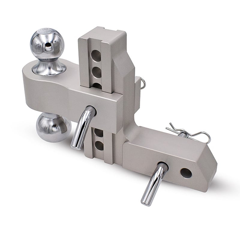 Adjustable Lightweight Aluminum Alloy Vehicle Hook for Towing Double Ball Car Trailer Accessories New Condition manufacture