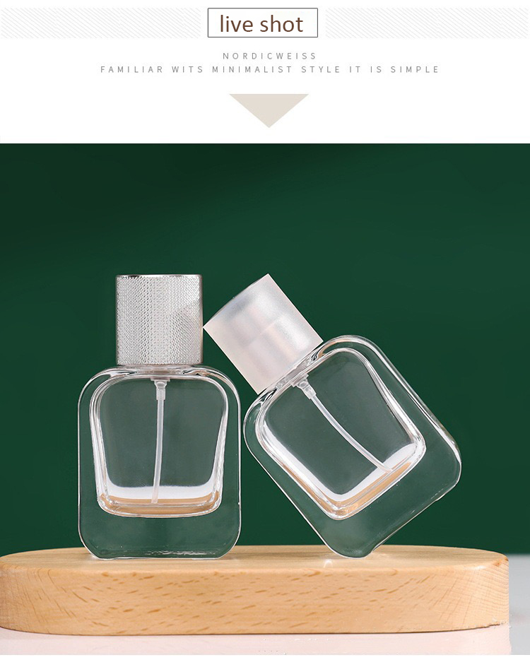 30ml 50ml empty fancy glass frosted perfume bottle with for magnetic cap and box factory
