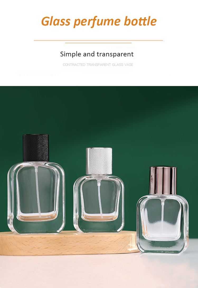 30ml 50ml empty fancy glass frosted perfume bottle with for magnetic cap and box details