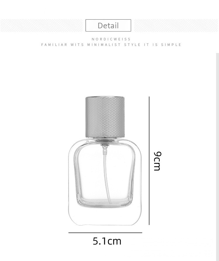 30ml 50ml empty fancy glass frosted perfume bottle with for magnetic cap and box factory