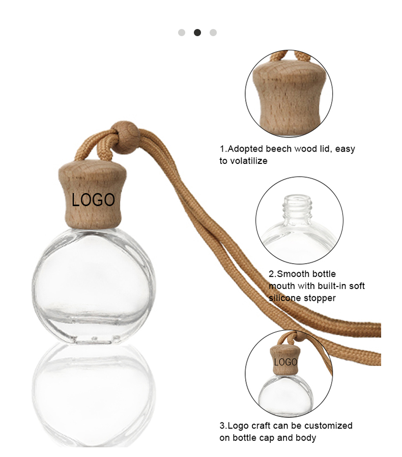 Wholesale Customizable logo10ml hanging in a perfume car diffuser empty car air freshener perfume glass bottle manufacture