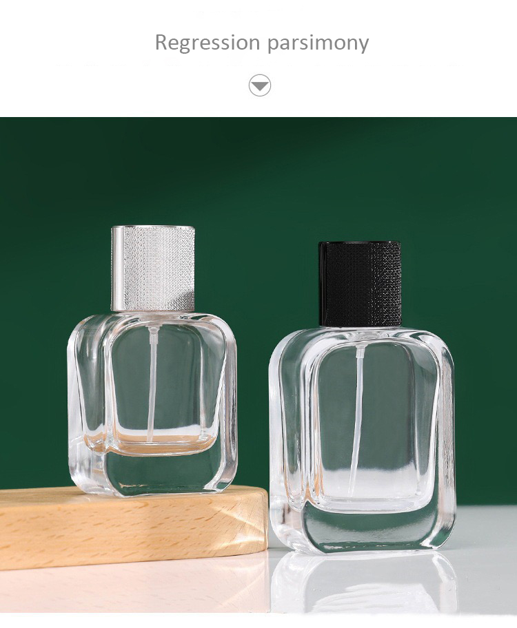 30ml 50ml empty fancy glass frosted perfume bottle with for magnetic cap and box manufacture