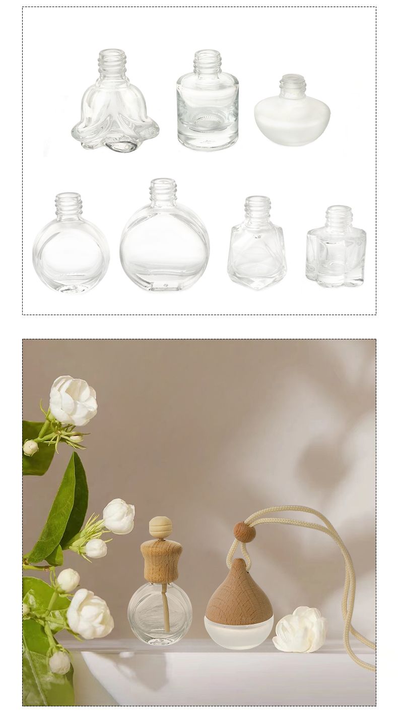Wholesale Customizable logo10ml hanging in a perfume car diffuser empty car air freshener perfume glass bottle manufacture