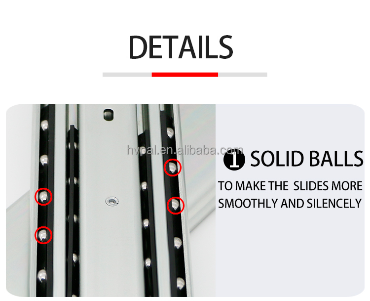 Heavy Duty Soft Closing Undermount Box Drawer Slide Rails details