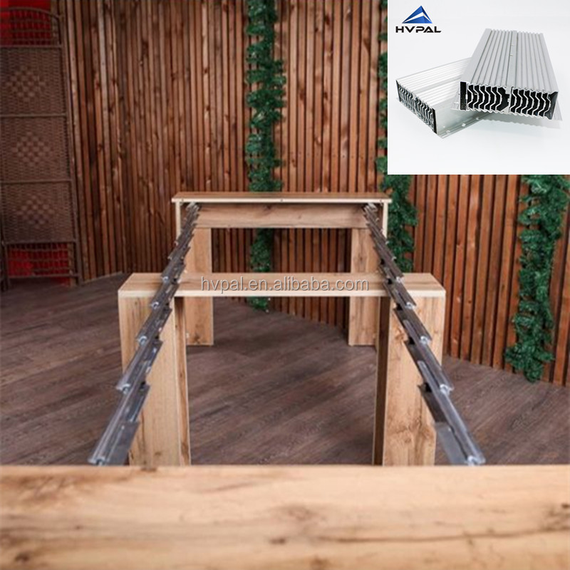 CF multi folding table slide 5kg 300mm length cold board table slide rails manufacture