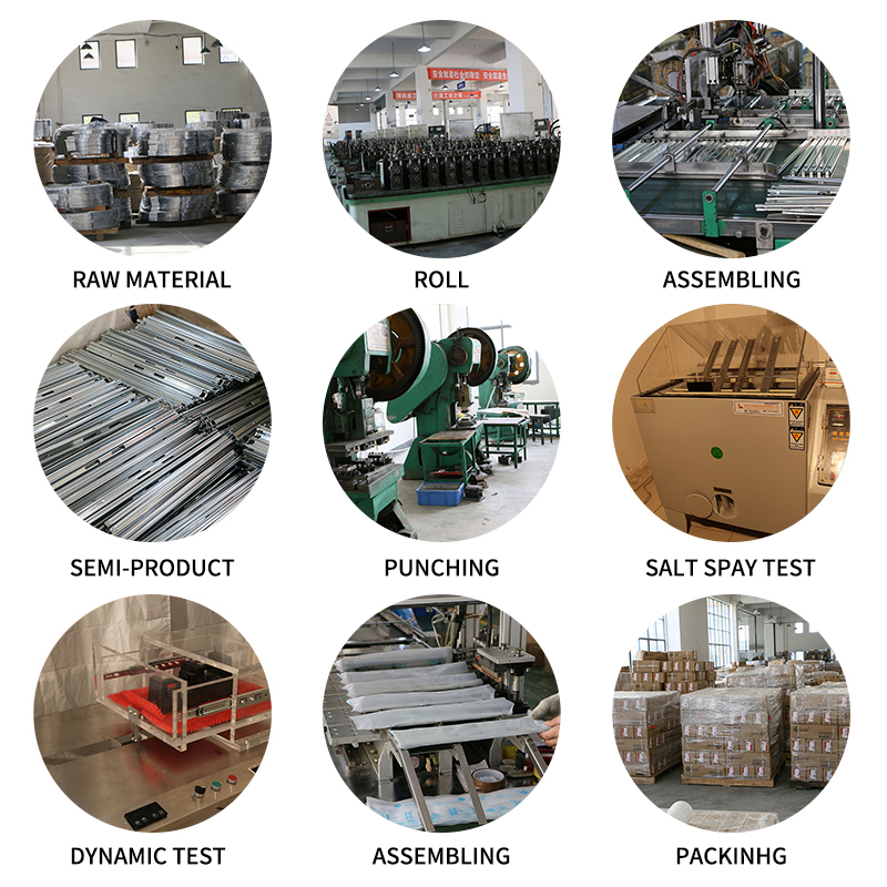 Telescopic Channel Furniture Hardwar Kitchen Heavy Duty Locking Telescopic Slides Rails factory