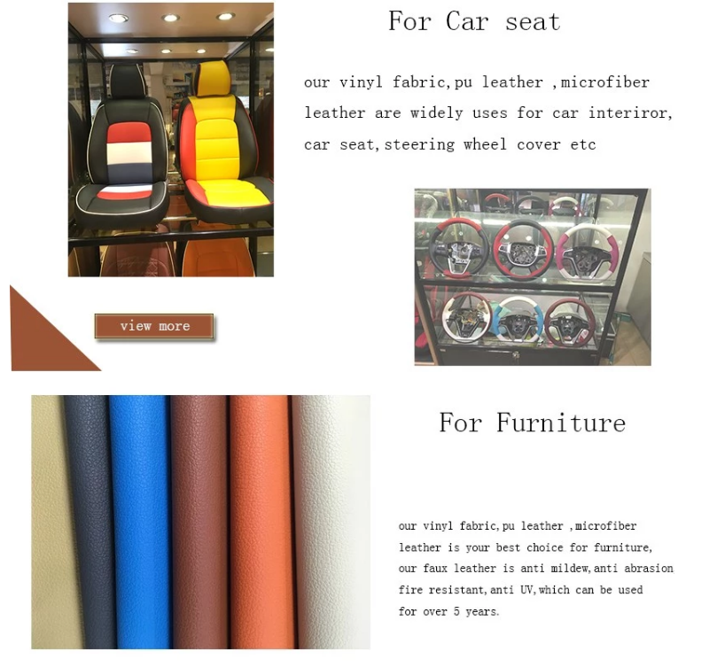 Customizable PVC Faux Leather Rolls: Microfiber Synthetic Rexine Fabric for Automotive Upholstery Applications supplier