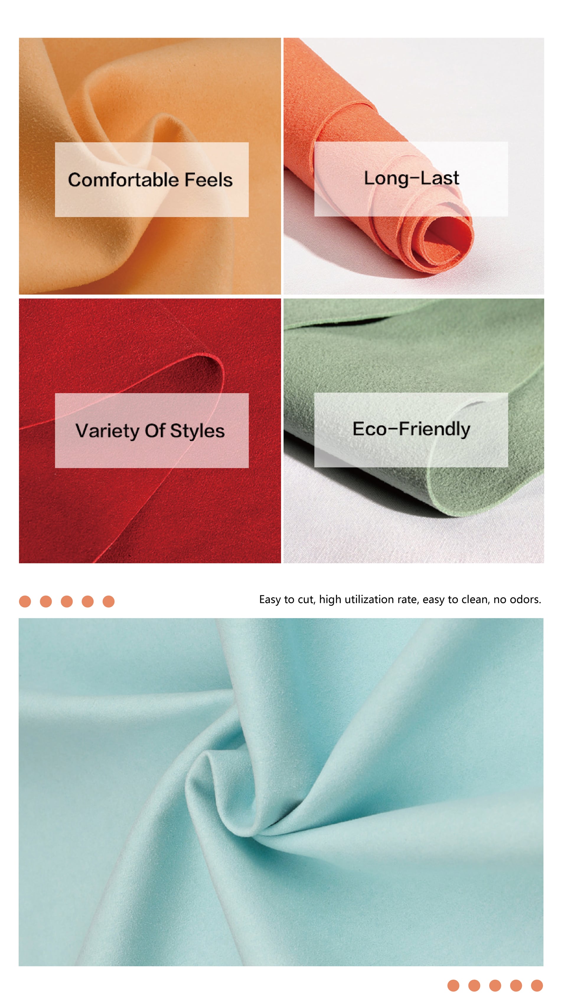 Cigno Leather - High Color Fastness Double-Sided Suede Alcantara Microfiber Leatherette for Auto & Shoe Interiors& Phone case factory
