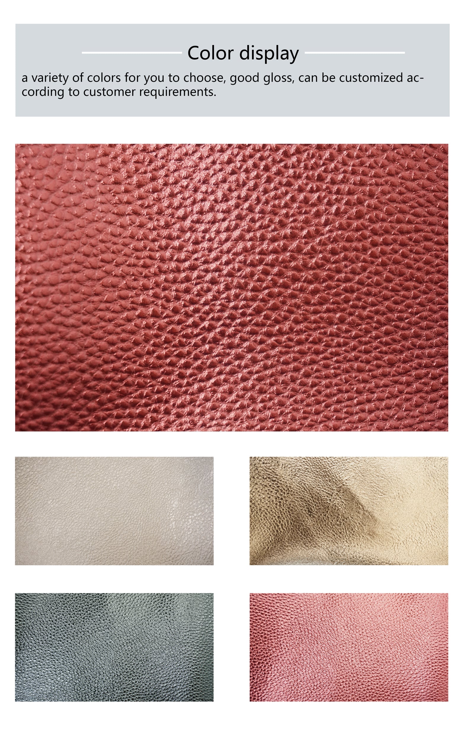 Cigno Leather - Premium Pearl Light Lychee Grain Synthetic PU Leather for Bags & Covers manufacture