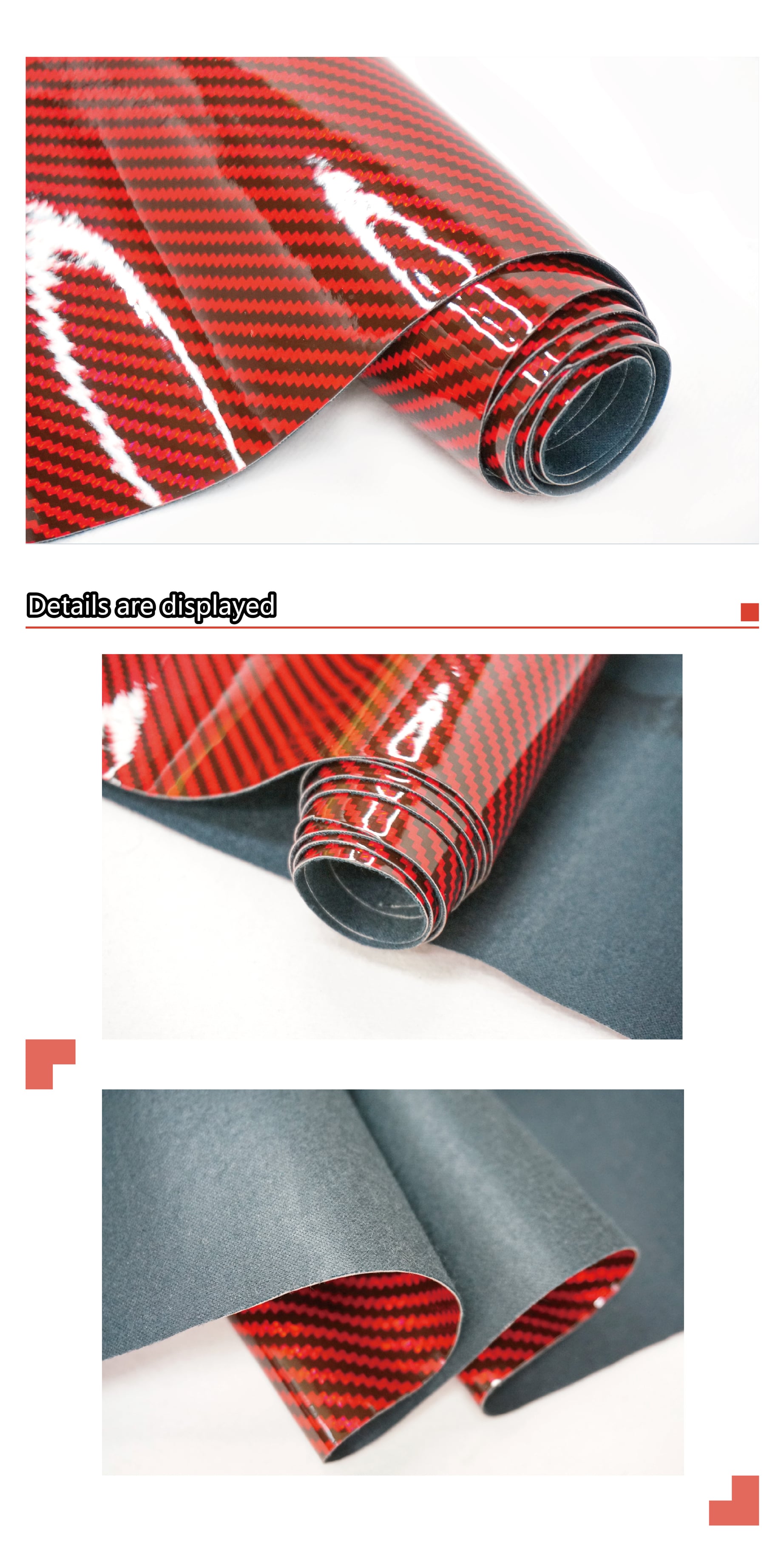 Cigno Leather Exclusive: Free Sample of Laser Carbon Fibre Texture Synthetic Leather - Ideal for Car Upholstery & Pu Faux Leather Fabric factory