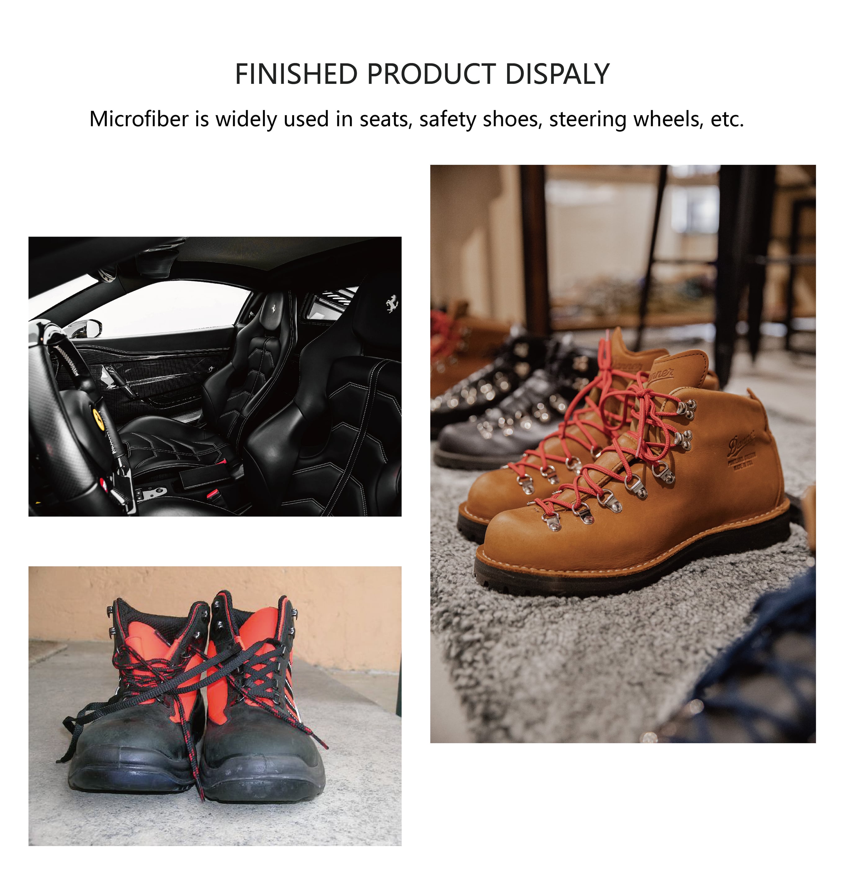 Cigno Leather Presents: Top-Quality Synthetic Nappa Microfiber PU Leather for Car Seats & Safety Shoes manufacture