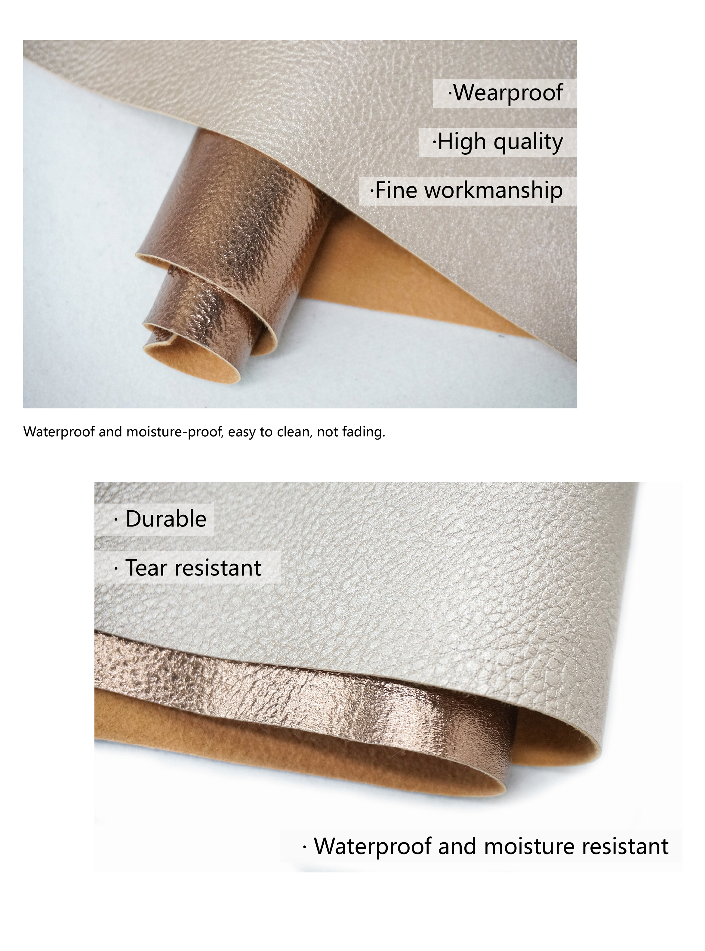 Cigno Leather - Premium Pearl Light Lychee Grain Synthetic PU Leather for Bags & Covers supplier