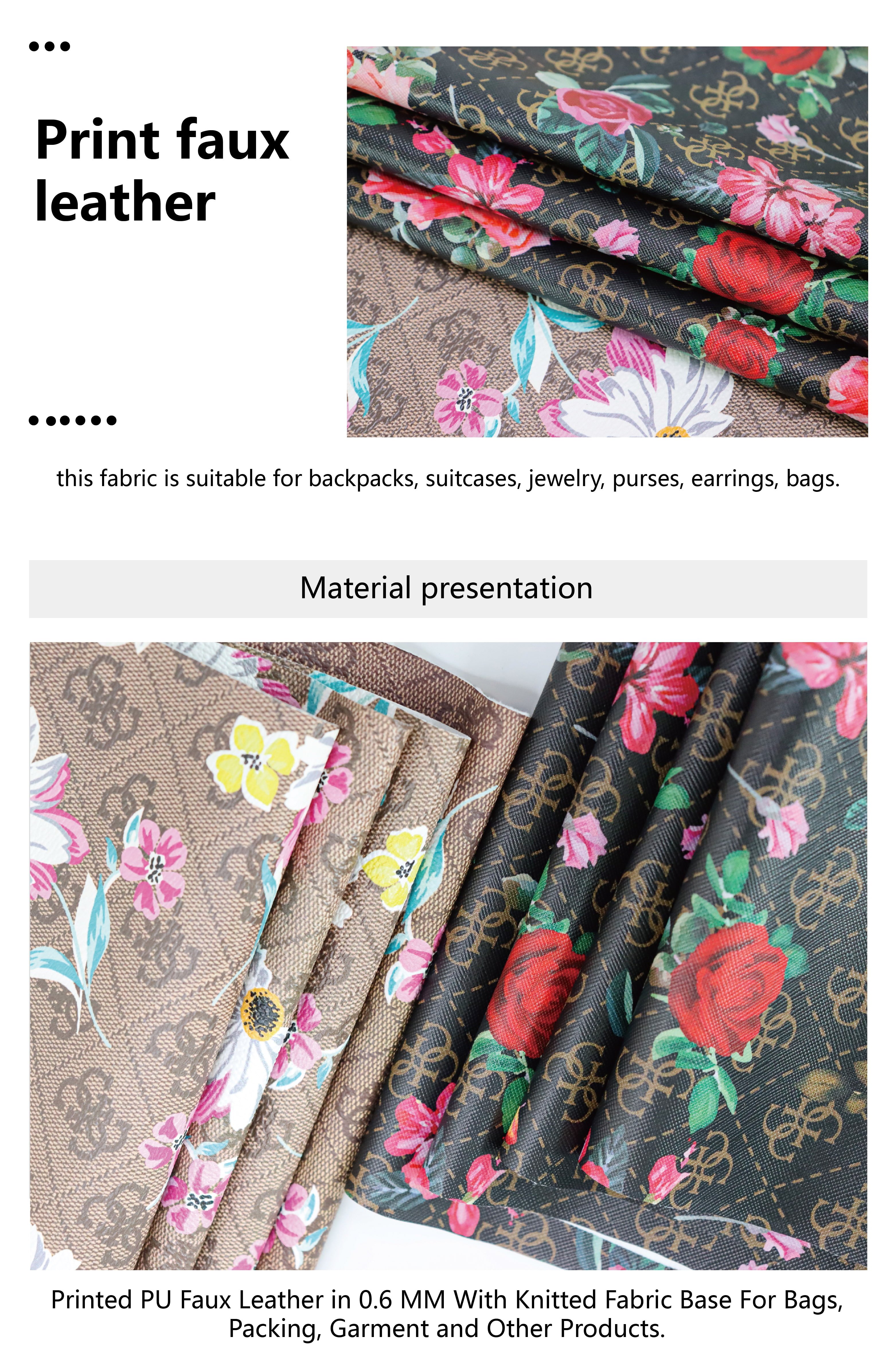 Cigno Leather - Custom Digital Printed PVC PU Leather for Stylish Handbags manufacture