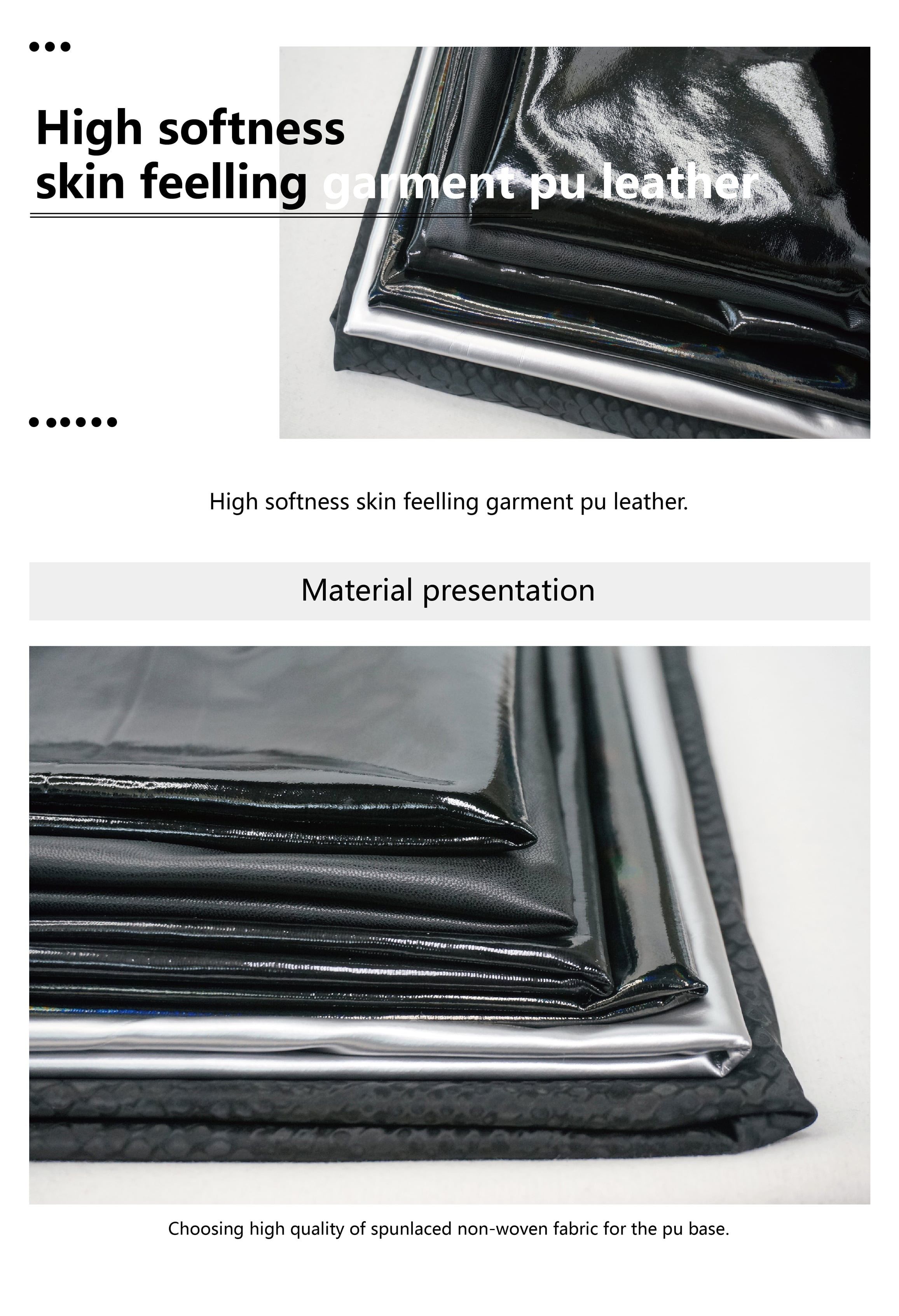 Cigno Leather Presents: Customizable Pattern Mirror/Matte Finish Glossy PU Faux Leather for Garment Manufacturing manufacture