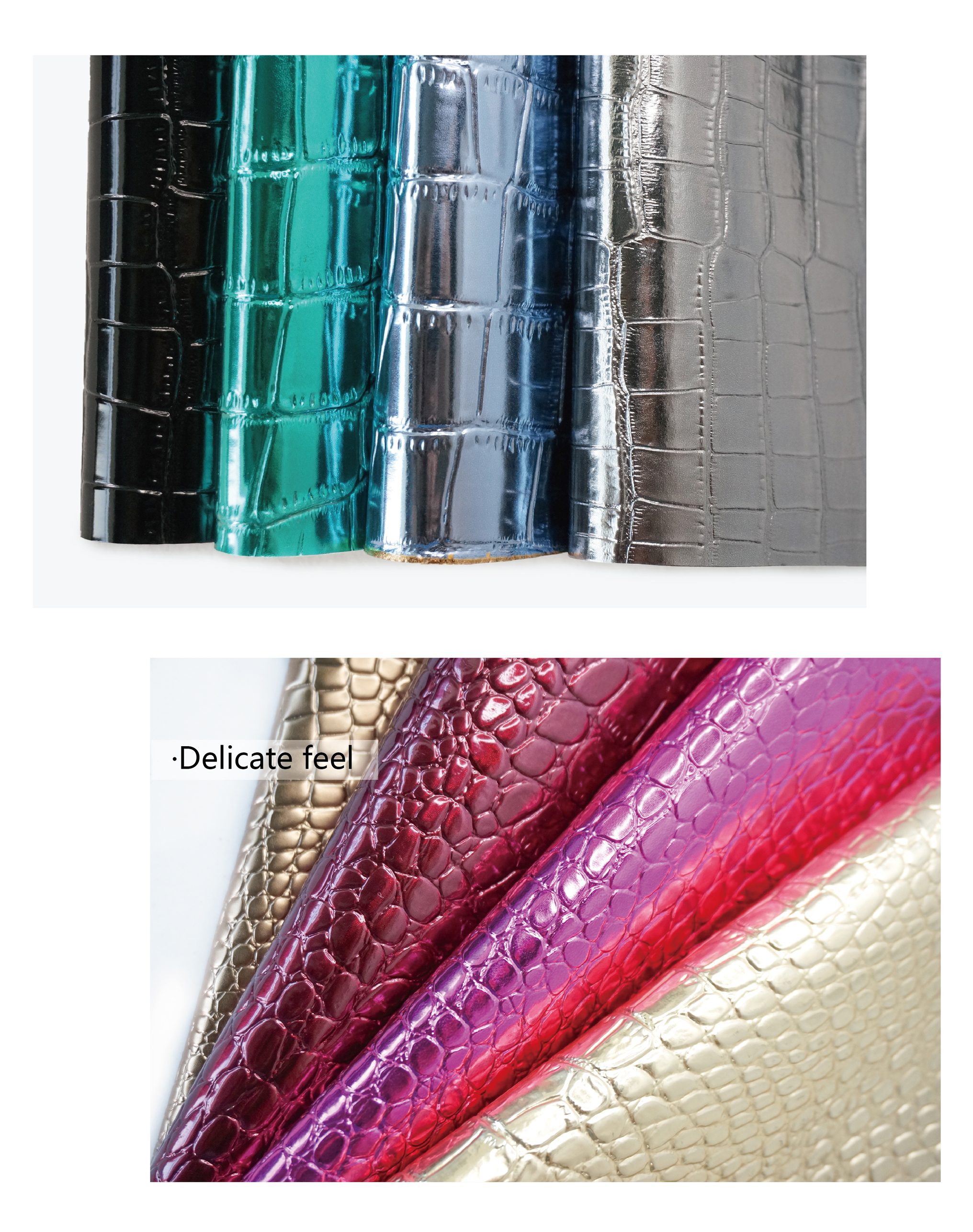 Innovative Crocodile-Inspired Microfiber Artificial Leather - PVC Synthetic Leather Roll with New Design manufacture